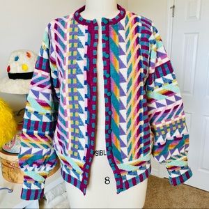 Vintage Wool Chenille Hand Knit Cardigan
